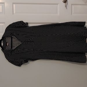 Modcloth dress, 2X, Black and White Polka Dots